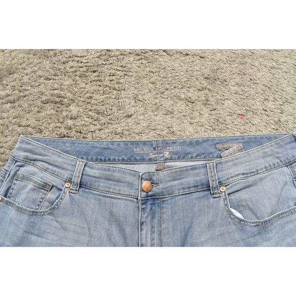 Melissa McCarthy Seven7 Jeans 26W Blue Straight Plus Girlfriend Stretch Fabric - Picture 8 of 9